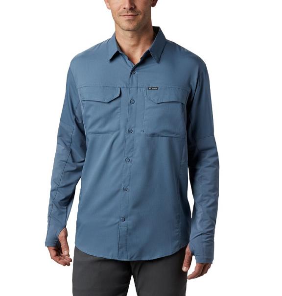 Columbia Silver Ridge Shirts Men Blue USA (US434261)